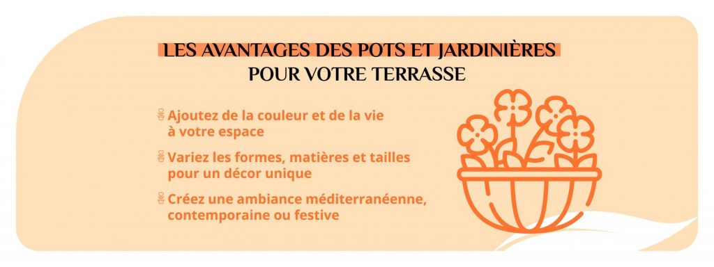 Les pots et jardinières pour décorer sa terrasse