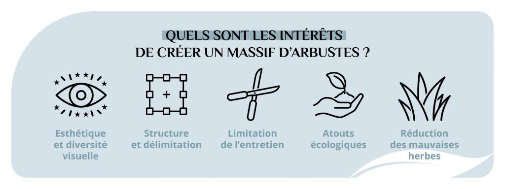 Les intérêts de créer un massif d'arbustes