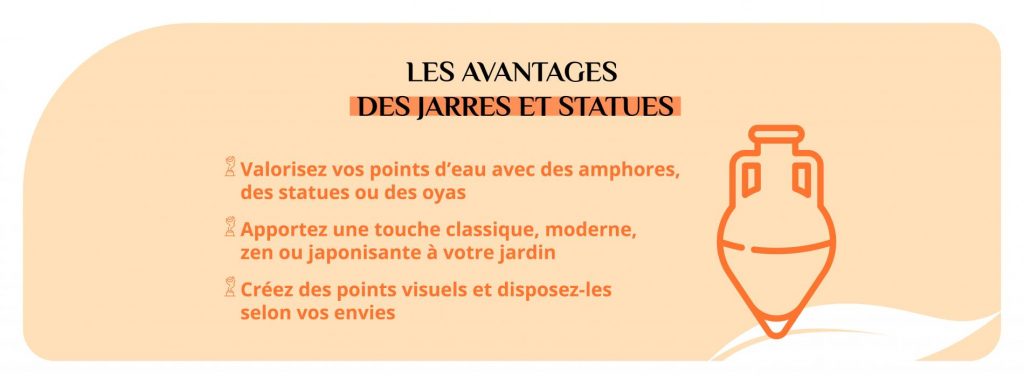 Les avantages des jarres et statues pour décorer son jardin