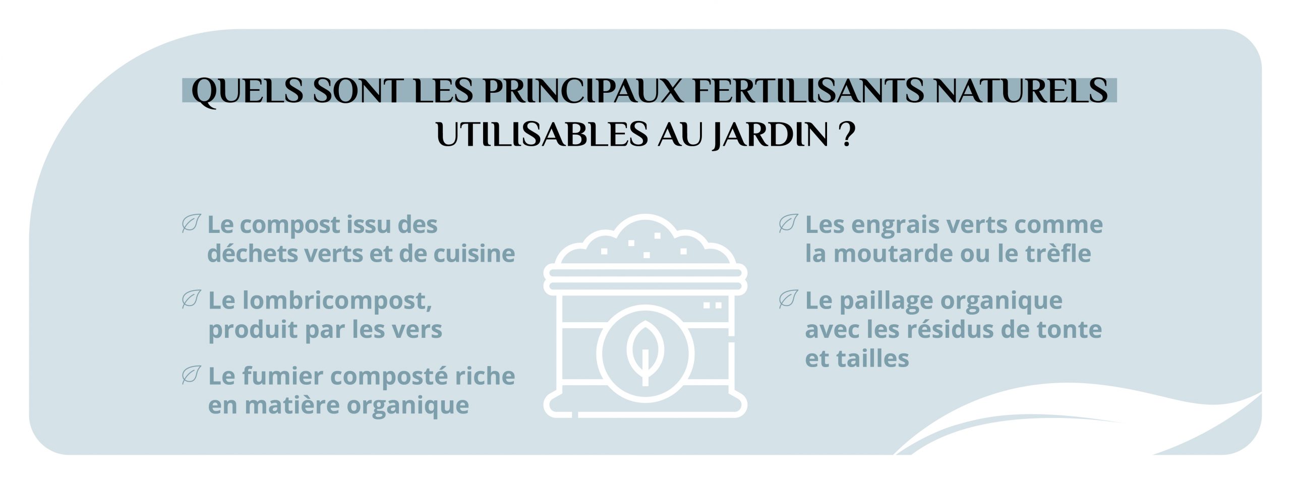 liste des différents types de fertilisants naturels pour le jardin