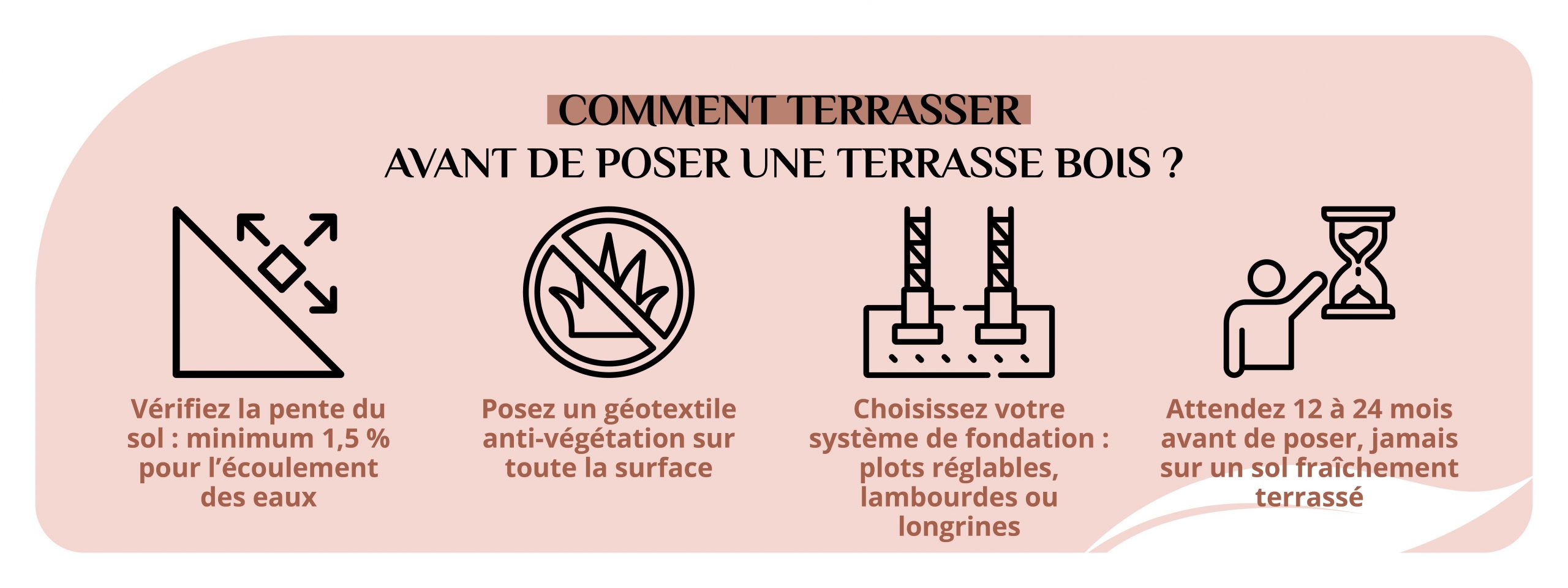 conseils pour terrasser avant la pose d’une terrase bois